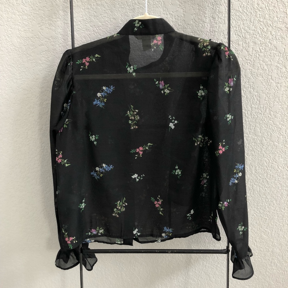 Black ruffle blouse - Picture 6 of 6